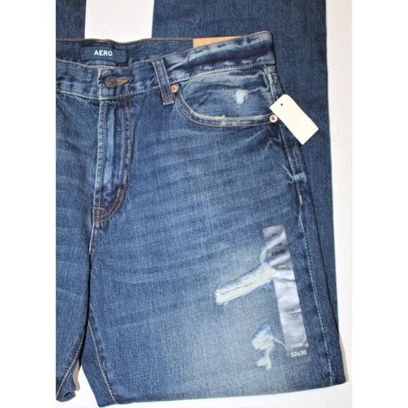 Men's distress Relaxed Blue Jeans 32W 30L - Picture 8 of 10